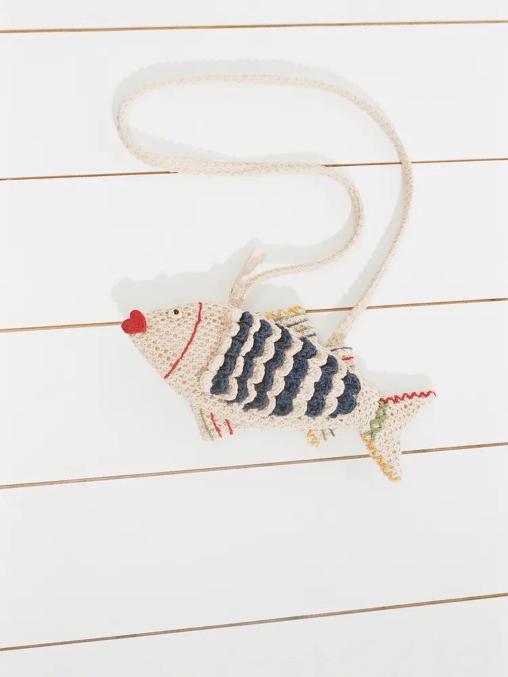 NWT Zara Crochet Fish Bag